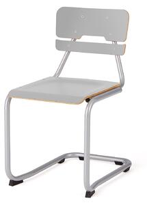 AJ Produkty Školní židle LEGERE II, výška 450 mm, stříbrná, šedá
