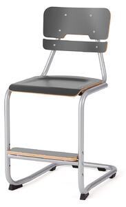 AJ Produkty Školní židle LEGERE III, výška 500 mm, stříbrná, antracitově šedá