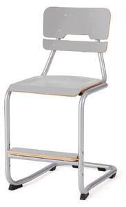 AJ Produkty Školní židle LEGERE III, výška 500 mm, stříbrná, šedá