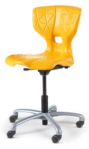 AJ Produkty Židle ALDA V, s kolečky, žlutá