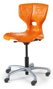 AJ Produkty Židle ALDA V, s kolečky, oranžová