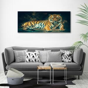 Foto obraz skleněný horizontální Tygr v jeskyni osh-121530926