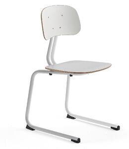 AJ Produkty Školní židle YNGVE, ližinová podnož, výška 460 mm, bílá