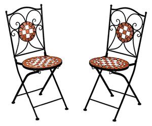 Židle s mozaikovým vzorem, 2 ks