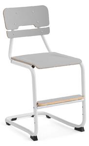 AJ Produkty Školní židle LEGERE III, výška 500 mm, bílá, šedá