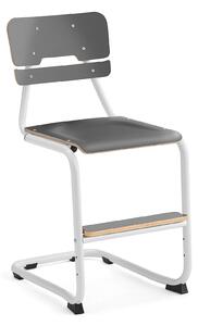 AJ Produkty Školní židle LEGERE III, výška 500 mm, bílá, antracitově šedá