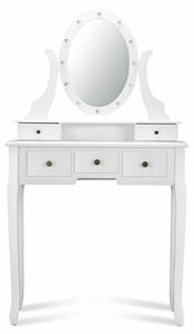 Toaletní stolek Hollywood, ve více barvách-bílý