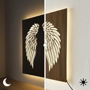 LED dřevěný obraz – Andělská křídla | Podsvícená nástěnná dekorace od | SENTOP LED0501