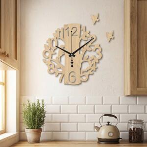 Dřevěné nástěnné hodiny Ptáček – moderní design, tichý chod | SENTOP HDF0162