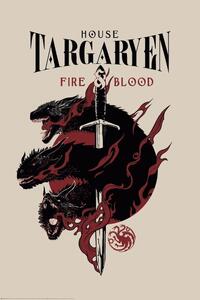 Plakát, Obraz - Game of Thrones - House Targaryen