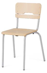 AJ Produkty Školní židle SCIENTIA, sedák 360x360 mm, výška 460 mm, stříbrná/bříza
