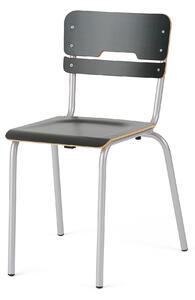 AJ Produkty Školní židle SCIENTIA, sedák 360x360 mm, výška 460 mm, stříbrná/antracitová