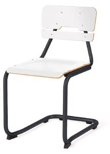 AJ Produkty Školní židle LEGERE II, výška 450 mm, antracitově šedá, bílá