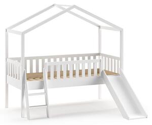 Bílá domečková/vyvýšená dětská postel 90x200 cm Dallas - Vipack