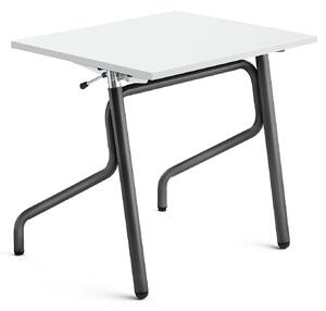 AJ Produkty Školní lavice ADJUST, výškově nastavitelná, 700x600 mm, HPL deska, bílá, antracitově šedá