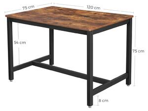 VASAGLE Jídelní stůl Industry - 120x75x75 cm