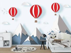 Fototapeta - Let s balónem přes hory (152,5x104 cm)