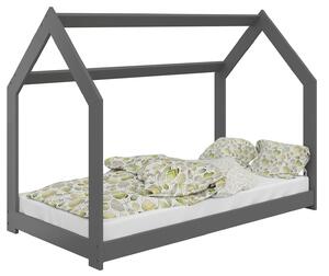 Dětská postel Domeček 160x80 D2 šedá