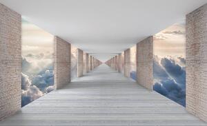Fototapeta - Tunel s výhledem na mraky (152,5x104 cm)