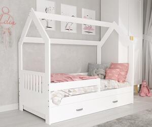 Dětská postel Domeček 160x80 D3E bílá s roštem