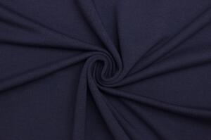French terry teplákovina bavlněná - Tmavě švestkově modrá 195 cm šíře