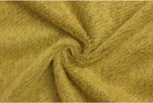 Vlna kabátová - Okrově žlutá s mohér vlasem