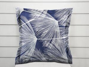 Biante Bavlněný povlak na polštář s lemem Sandra SA-414 Bílé abstraktní chmíří na modrém 30 x 50 cm