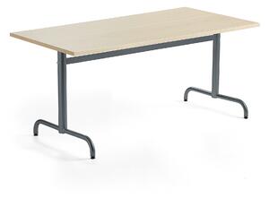 AJ Produkty Stůl PLURAL, 1600x800x720 mm, akustická HPL deska, bříza, antracitově šedá