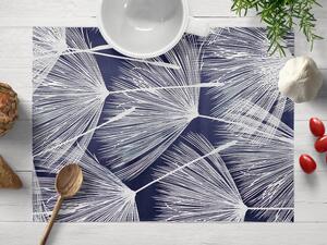 Biante Bavlněné prostírání na stůl Sandra SA-414 Bílé abstraktní chmíří na modrém 30x40 cm