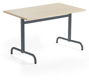 AJ Produkty Stůl PLURAL, 1200x800x720 mm, akustická HPL deska, bříza, antracitově šedá