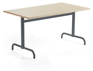 AJ Produkty Stůl PLURAL, 1400x800x720 mm, akustická HPL deska, bříza, antracitově šedá