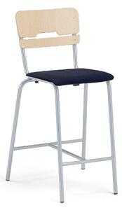 AJ Produkty Školní židle SCIENTIA, sedák 360x360 mm, výška 650 mm, bříza, černý potah
