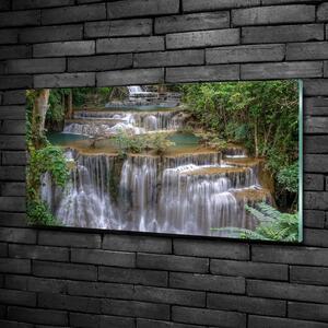 Foto obraz fotografie na skle Vodopád v lese osh-126131664