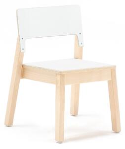 AJ Produkty Dětská židle LOVE, výška 350 mm, bříza, bílá