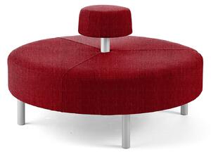 AJ Produkty Kulatá sedačka DOT, kruhové opěradlo, Ø 1300 mm, potah Zone, červená