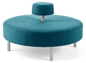 AJ Produkty Kulatá sedačka DOT, kruhové opěradlo, Ø 1300 mm, potah Zone, blankytně modrá