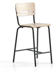 AJ Produkty Školní židle SCIENTIA, sedák 390x390 mm, výška 650 mm, antracitová/bříza