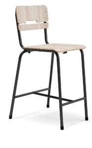 AJ Produkty Školní židle SCIENTIA, sedák 390x390 mm, výška 650 mm, antracitová/jasan