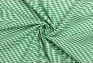 Bavlněné plátno kanafas - Károvaný vzor zelený