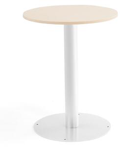 AJ Produkty Kulatý stůl ALVA, Ø700x900 mm, bříza, bílá