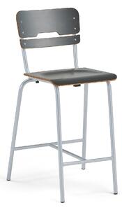 AJ Produkty Školní židle SCIENTIA, sedák 390x390 mm, výška 650 mm, stříbrná/antracitová