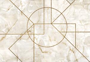 Fototapeta - Geometrický motiv na mramoru (152,5x104 cm)