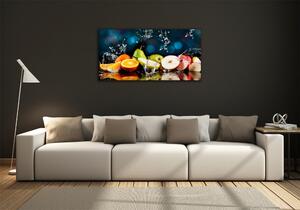 Foto obraz skleněný horizontální Ovoce a voda osh-126510526