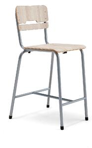 AJ Produkty Školní židle SCIENTIA, sedák 390x390 mm, výška 650 mm, stříbrná/jasan