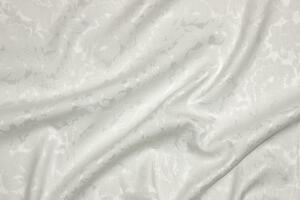 Brokát žakár směsový elastický - Bílý