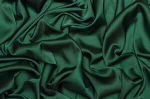 Saténové umělé hedvábí | Silky Armani - Lahvově zelená