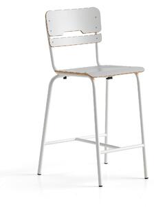 AJ Produkty Školní židle SCIENTIA, sedák 390x390 mm, výška 650 mm, bílá/šedá