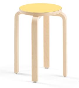 AJ Produkty Dětská stolička DANTE, výška 460 mm, bříza/žlutá