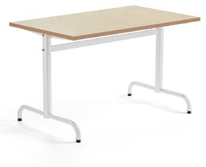 AJ Produkty Stůl PLURAL, 1200x700x720 mm, linoleum, béžová, bílá