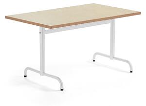 AJ Produkty Stůl PLURAL, 1200x800x720 mm, linoleum, béžová, bílá